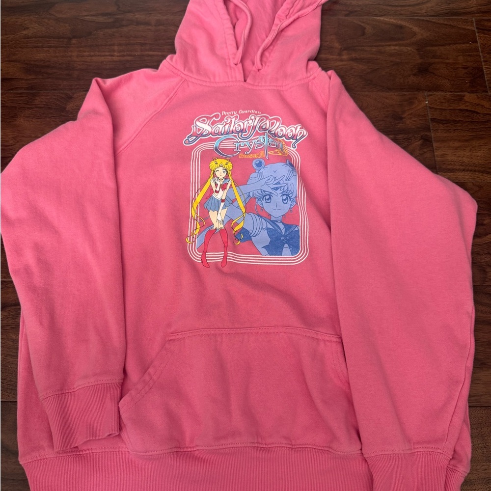 Pink Graphic Oversized Sweatshirt